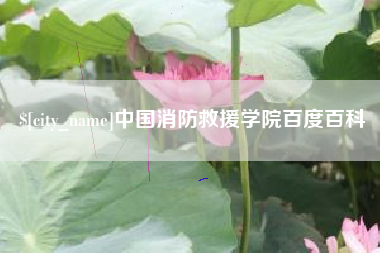 阳春中国消防救援学院百度百科