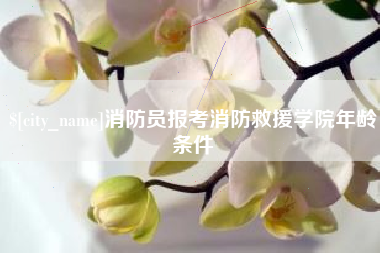 阳春消防员报考消防救援学院年龄条件