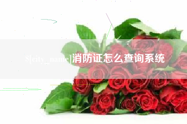 阳春消防证怎么查询系统