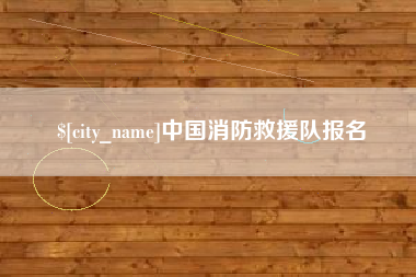 阳春中国消防救援队报名