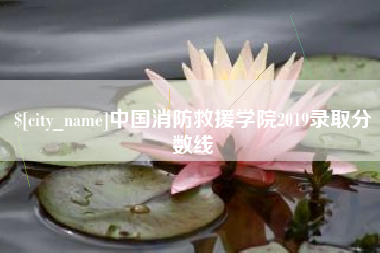 阳春中国消防救援学院2019录取分数线