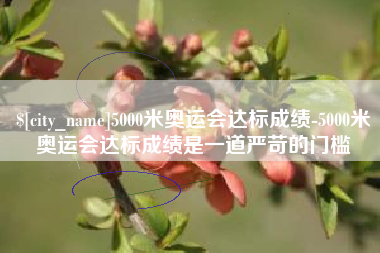 阳春5000米奥运会达标成绩-5000米奥运会达标成绩是一道严苛的门槛