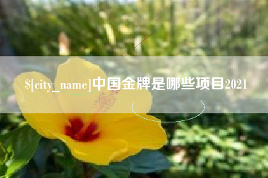 阳春中国金牌是哪些项目2021