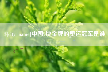 阳春中国9块金牌的奥运冠军是谁