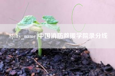 阳春中国消防救援学院录分线