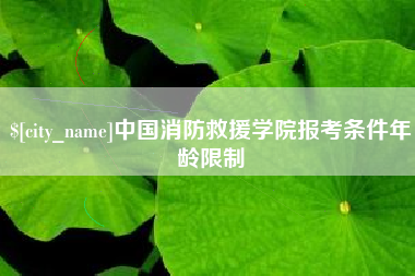 阳春中国消防救援学院报考条件年龄限制
