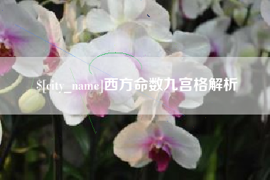 阳春西方命数九宫格解析