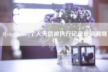 阳春个人失信被执行记录查询阚继伟