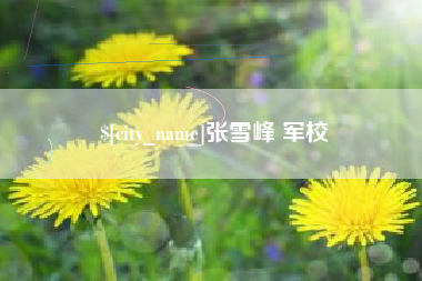 阳春张雪峰 军校