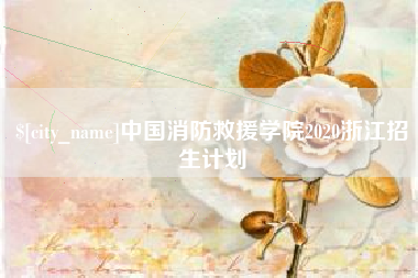 阳春中国消防救援学院2020浙江招生计划