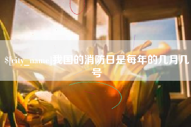 阳春我国的消防日是每年的几月几号