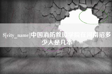 阳春中国消防救援学院在河南招多少人是几本