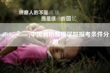 阳春中国消防救援学院报考条件分数
