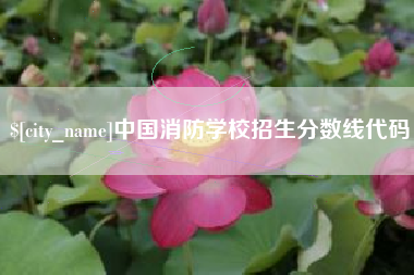 阳春中国消防学校招生分数线代码