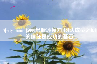 阳春5000米滑冰接力-团队成员之间的信任是成功的基石