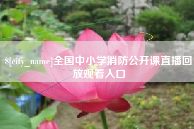 阳春全国中小学消防公开课直播回放观看入口