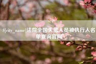 阳春法院全国失信人员被执行人名单查询官网