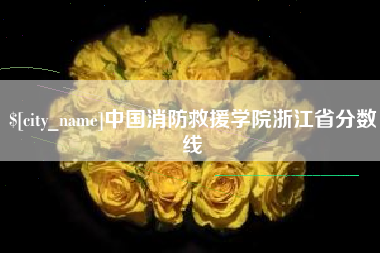 阳春中国消防救援学院浙江省分数线