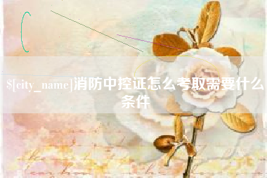 阳春消防中控证怎么考取需要什么条件
