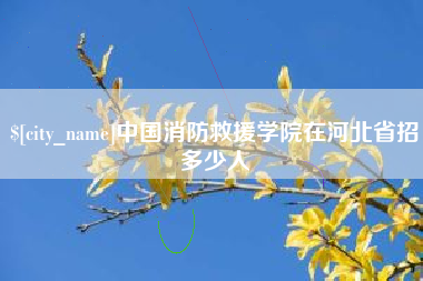 阳春中国消防救援学院在河北省招多少人