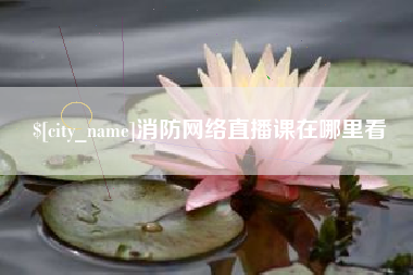 阳春消防网络直播课在哪里看