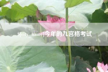 阳春今年的九宫格考试