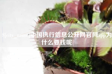 阳春中国执行信息公开网官网app为什么要钱呢