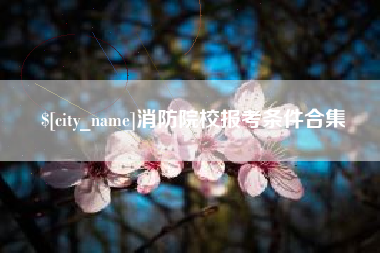 阳春消防院校报考条件合集